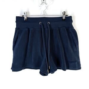 Free People FP Movement Fleece Shorts Women’s Small Blue Drawstring Comfort